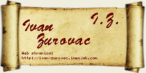 Ivan Zurovac vizit kartica